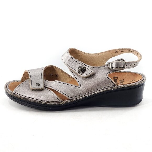 FINN COMFORT Santorin Slingback Wedge Sandals - Picture 1 of 7